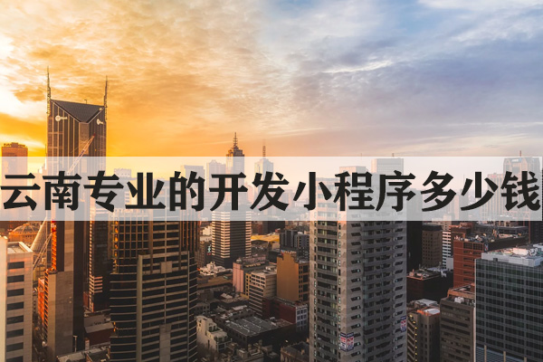 云南專(zhuān)業(yè)的開(kāi)發(fā)小程序多少錢(qián)