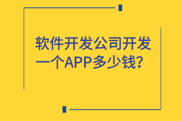 軟件開發(fā)公司開發(fā)一個(gè)APP多少錢？