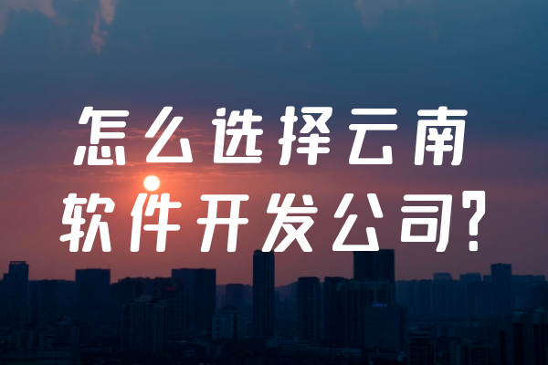怎么選擇云南軟件開發(fā)公司？