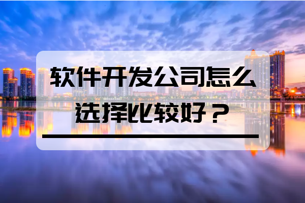 軟件開(kāi)發(fā)公司怎么選擇比較好？