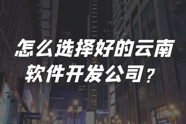 怎么選擇好的云南軟件開發(fā)公司？